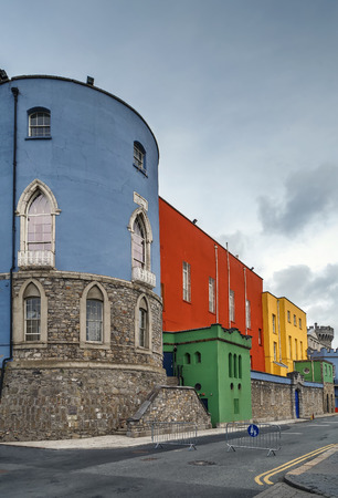 View of Dublin castle from garden, Irelandのeditorial素材
