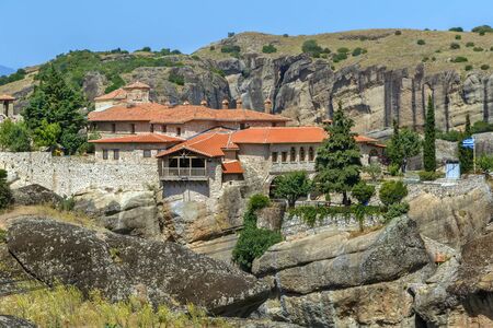 View of Monastery of the Holy Trinity in Meteora, Greece