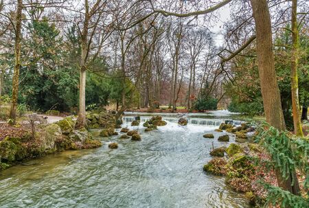 Schwabinger Bach is a stream in English Garden in Munich, Germany. In winter