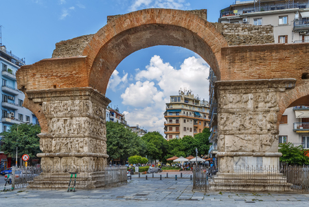 The Arch of Galerius was built in 298 to 299 AD, Thessaloniki, Greeceのeditorial素材