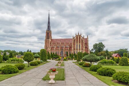 Roman Catholic Holy Trinity Church in Gervyaty village, Belarusの写真素材