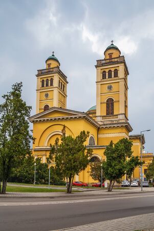 Cathedral Basilica of St. John the Apostle also called Eger Cathedral is a religious building in Eger, Hungaryの写真素材