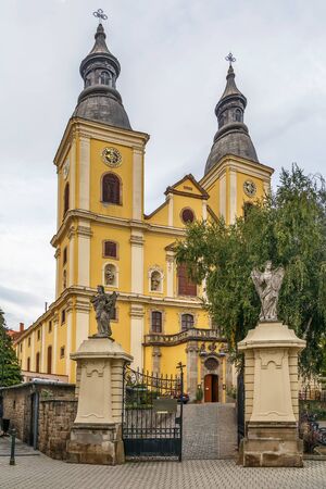 The Cistercian Church of Eger in old town, Hungaryの写真素材