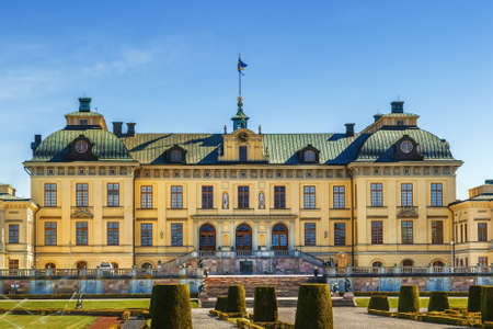The Drottningholm Palace is the private residence of the Swedish royal family in Stockholm, Swedenのeditorial素材