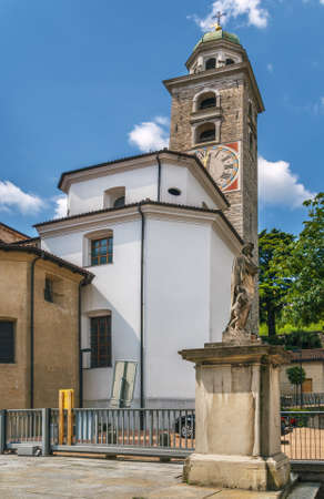 Cathedral of Saint Lawrence is a Roman Catholic cathedral in Lugano, Ticino, Switzerlandのeditorial素材