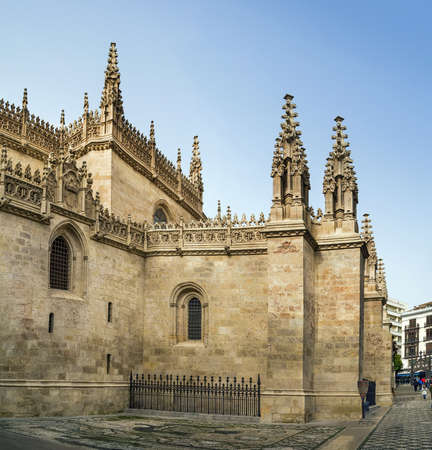 Royal Chapel of Granada (Spanish: Capilla Real de Granada) is a Isabelline style building located in the heart of Granada, Spainの写真素材