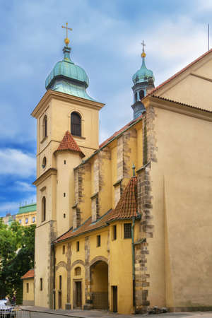 Church of the Holy Spirit is a Gothic church in Prague, Czech republicの写真素材