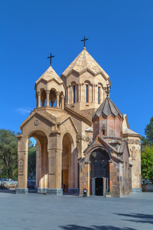Katoghike Holy Mother of God Church is a small medieval church in Yerevan, Armeniaの写真素材