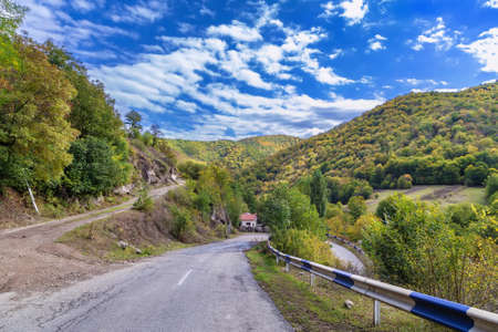 Mountain landscape near Goshavank, Armeniaの写真素材