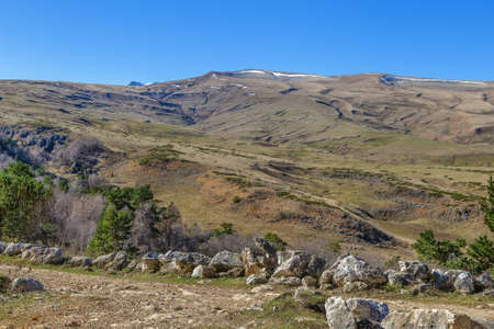 Landscape on Lago-Naki Plateau, Adygea, Russiaの写真素材