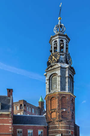 Munttoren (Mint Tower) is a tower in Amsterdam, Netherlandsの写真素材
