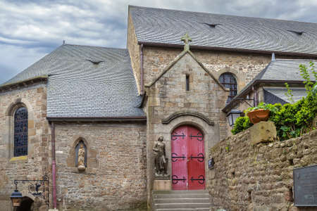 Saint-Pierre Parish Church in Mont Saint-Michel, Franceの写真素材