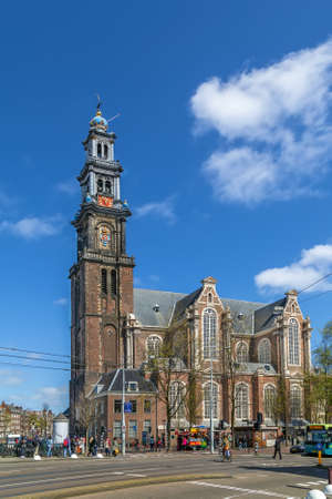 Westerkerk (Western Church) is a Reformed church within Dutch Protestant church in central Amsterdam, Netherlands.のeditorial素材