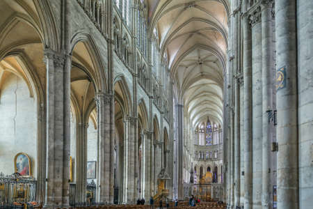 Amiens Cathedral is a Roman Catholic cathedral, France. The cathedral was built between 1220 and c.1270. Interiorのeditorial素材