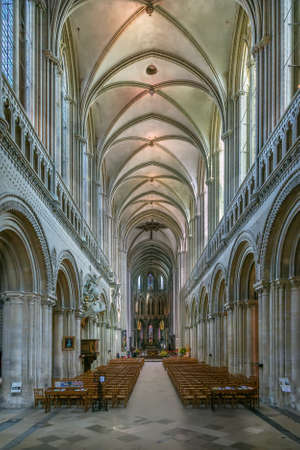 Bayeux Cathedral is a Norman-Romanesque cathedral, located in the town of Bayeux, France. Interiorのeditorial素材