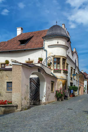 Street in Durnstein city center, Austriaのeditorial素材