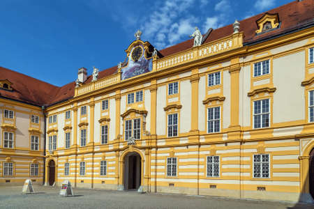 Melk Abbey is a Benedictine abbey above the town of Melk, Lower Austria, Austria. Courtyardのeditorial素材