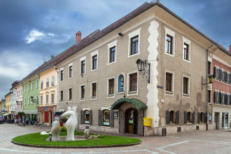 Street in Sankt Veit an der Glan city center, Austriaのeditorial素材