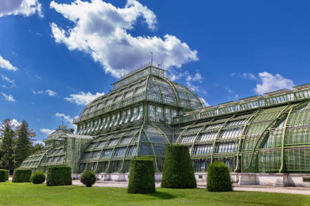 The Palmenhaus Schonbrunn is a large greenhouse in Vienna, Austria, featuring plants from around the world. It was opened in 1882.のeditorial素材