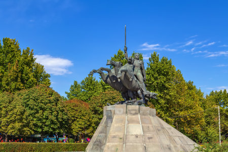 Monument to Andranik Zoravar in Yerevan city, Armeniaのeditorial素材
