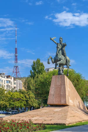 Monument to Vardan Mamikonyan in Yerevan city, Armeniaのeditorial素材