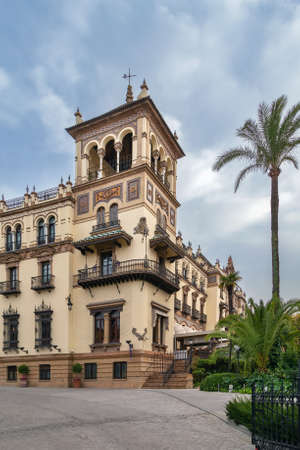 Street in Sevilla city center, Andalusia, Spainの写真素材