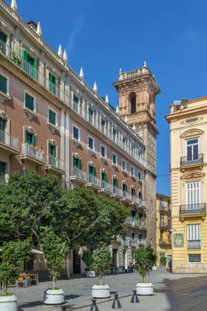 Street in Valencia city center, Spainの写真素材