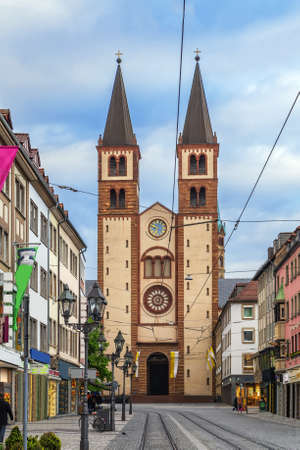 Wurzburg Cathedral is a Roman Catholic cathedral in Wurzburg in Bavaria, Germany, dedicated to Saint Kilianの写真素材