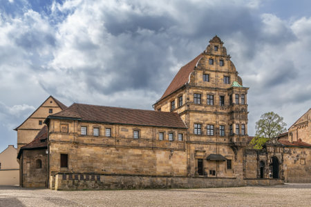 Alte Hofhaltung (Old Court) was built in 15th near Bamberg cathedral, Germanyのeditorial素材