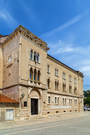 Courthouse Palace on the waterfront in Trogir , Croatiaのeditorial素材