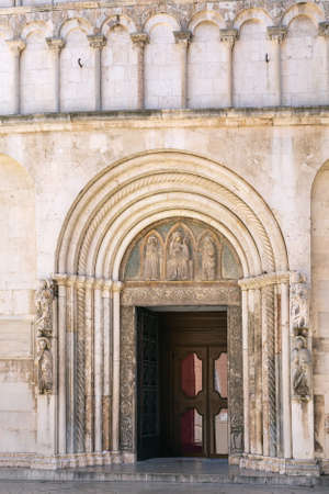 Cathedral of St. Anastasia is the Roman Catholic cathedral of Zadar, Croatia. portalの写真素材