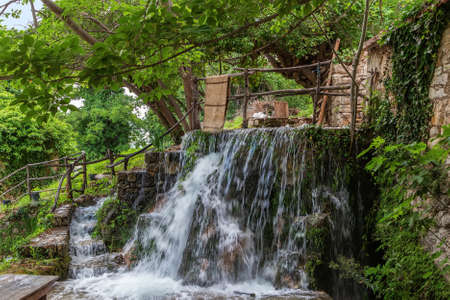 Roski slap is a waterfall in Krka national park, Croatiaの写真素材