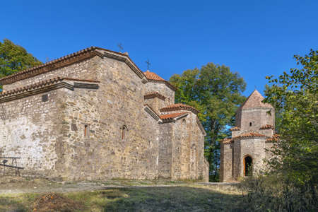 The architectural ensemble Dzveli (Old) Shuamta is Georgian Orthodox Monastery in 7 km from Telavi, Georgiaの写真素材