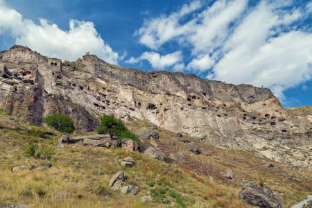 Vardzia is a cave monastery site in southern Georgia, excavated from the slopes of the Erusheti Mountain on the left bank of the Kura Riverの写真素材