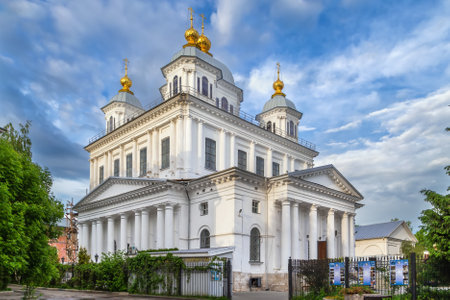 Kazan cathedral in Yaroslavl historical center, Russiaの写真素材