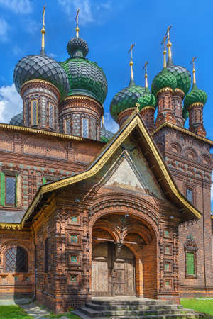 Church of John the Baptist is considered to be the acme of the Yaroslavl school of architecture, Yaroslavl, Russiaの写真素材