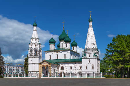 Church of Elijah the Prophet on main square in Yaroslavl, Russiaの写真素材
