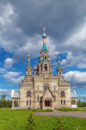 Cathedral of the Holy Image of the Savior Not Made by Hands in Kukoboy village, Russiaの写真素材