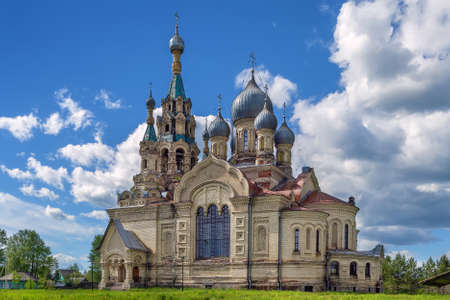Cathedral of the Holy Image of the Savior Not Made by Hands in Kukoboy village, Russiaの写真素材