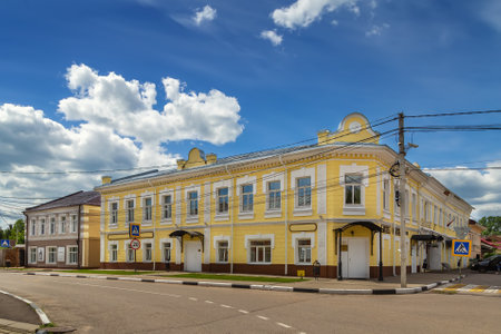Street in Vyatskoe village, Russiaの写真素材