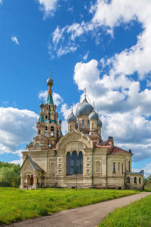 Cathedral of the Holy Image of the Savior Not Made by Hands in Kukoboy village, Russiaの写真素材