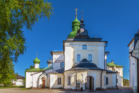 Assumption Cathedral in Kirillo-Belozersky Monastery, Russiaの写真素材