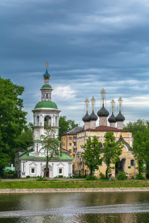 Church of Assumption of Blessed Virgin Mary on Navolok in Vologda, Russiaの写真素材