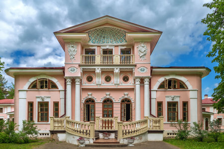Main house in Manor Brjanchaninovyh, Russiaの写真素材
