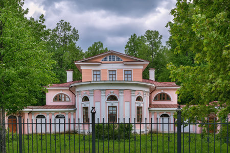 Main house in Manor Brjanchaninovyh, Russia, Back viewの写真素材