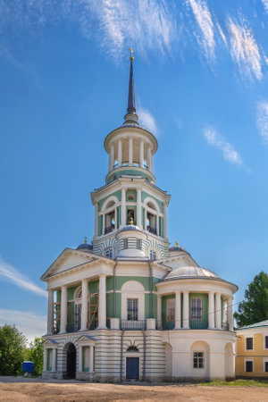 Church of the Savior Not Made by Hands in Boris and Gleb Monastery in Torzhok, Russiaの写真素材
