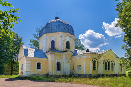 Church in Manor Znamenskoye-Rayok, Russiaの写真素材