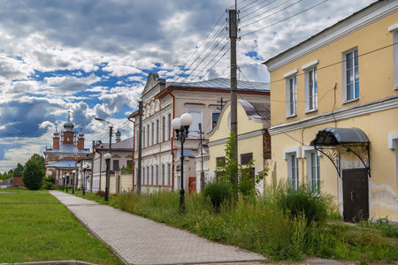 Street in Shuya city center, Russiaの写真素材