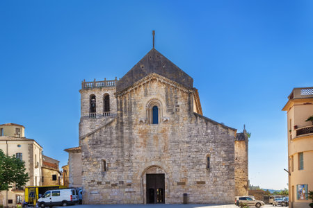 Sant Pere de Besalu is a Benedictine monastery in Besalu, Catalonia, Spain.の写真素材