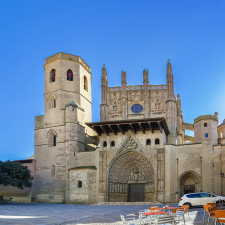 Huesca Cathedral also known as the Cathedral of Saint Mary Huesca, Spainの写真素材